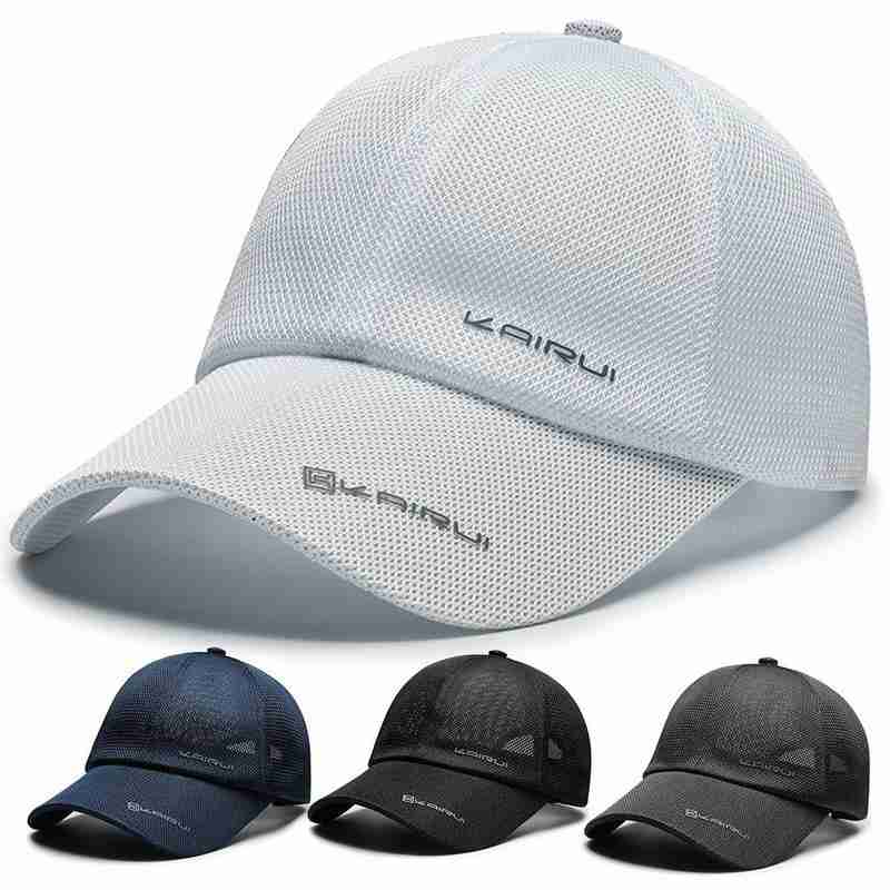 Hoed heren lente en zomer schaduw zonnebrandcrème mesh baseball pet middelbare leeftijd en ouderen buitensport ademende pet