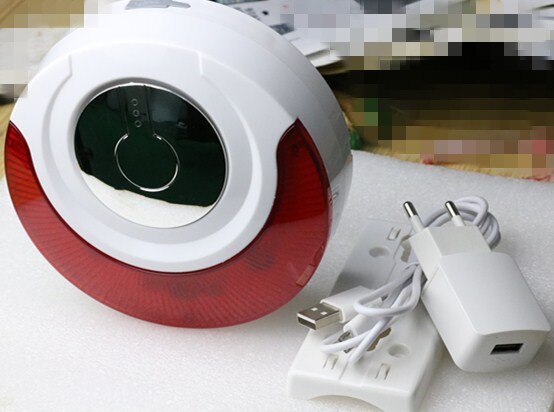 Focus MD-214R Draadloze 433Mhz/868Mhz Indoor Interne Alarm Strobe Flash Siren 110db Rood