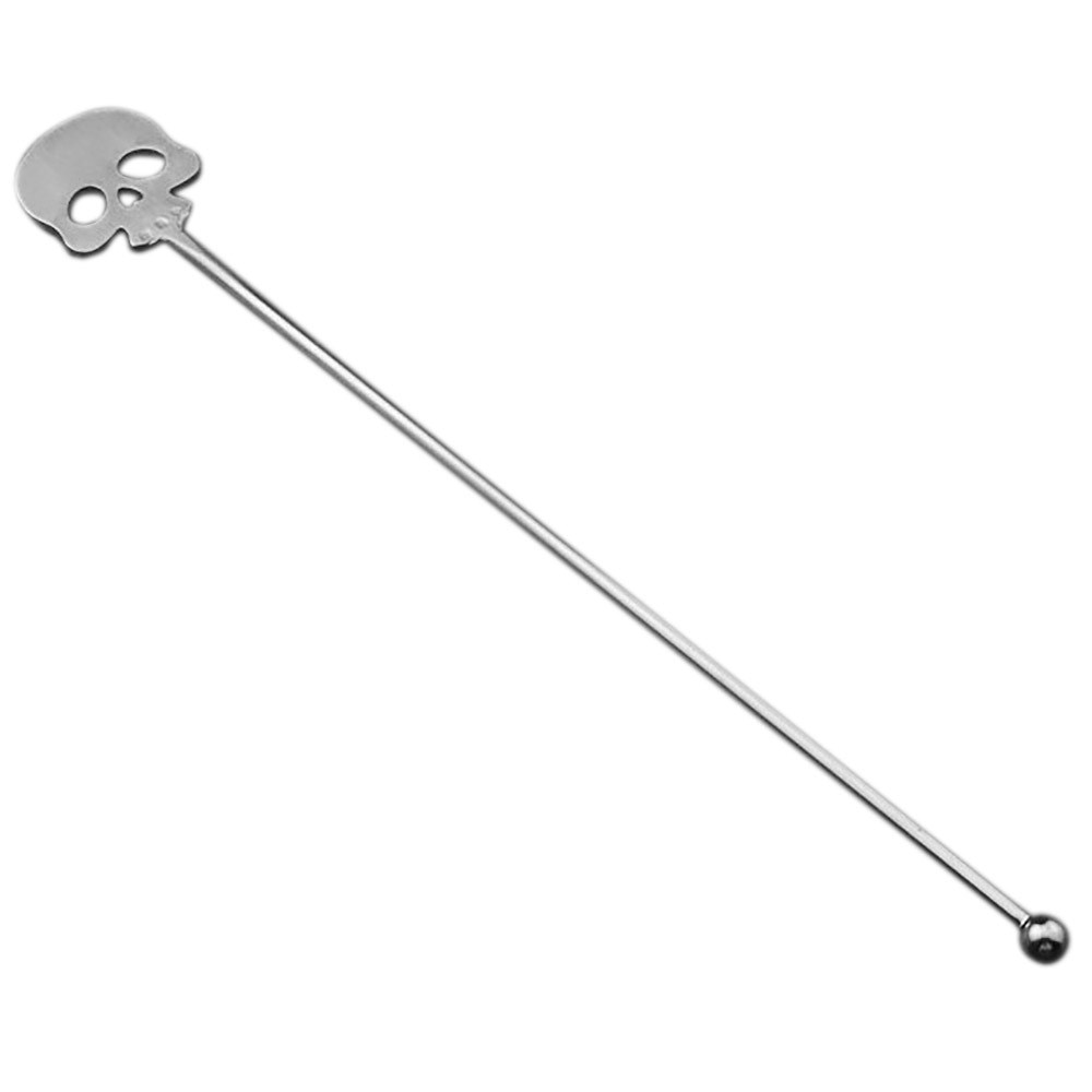 Stainless Steel Cocktail Bar Skull Pattern Drink Shaker Muddler Stirrer Twisted Mixing Spoon Kitchen tableware Bar tool