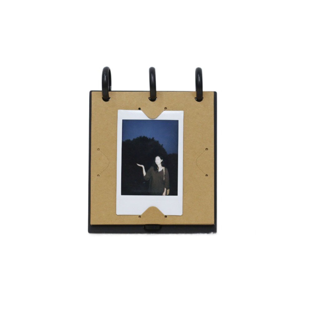 Horizontal/Vertical Display Flip Photo Album Holds 20-40 Photos Self Standing Desktop Photo Frame Double Sided Display: Blue