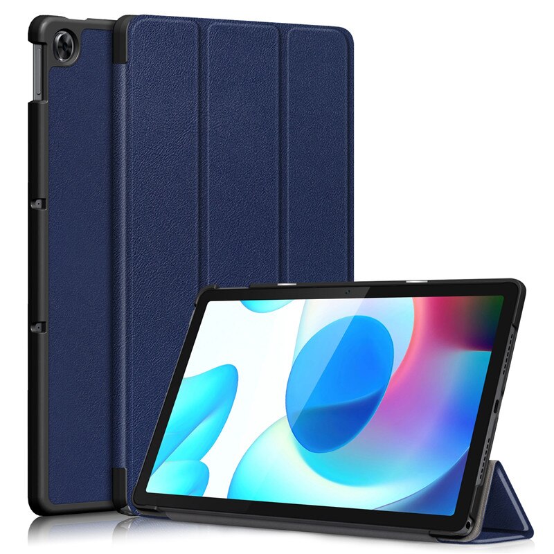 Custodia per Realme Pad custodia da 10.4 pollici tri-fold in pelle PU supporto magnetico custodia per Tablet per Realme Pad 10.4 &quot;custodia: Dark Blue