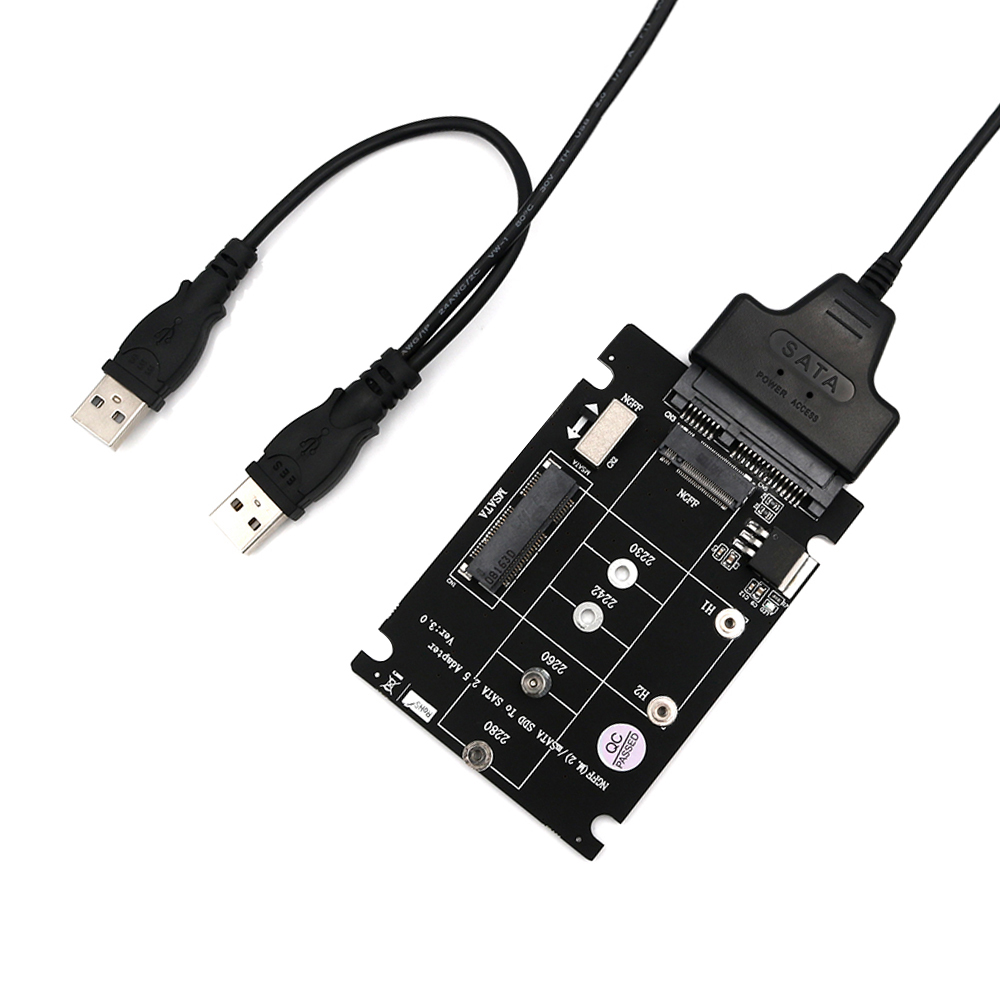 H1111Z Add On Cards SSD MSATA M.2 SSD USB Adapter MSATA NGFF M.2 Adapter USB SATA Cable USB M.2 Card Adpater for PC Desktop