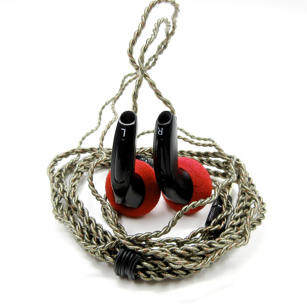 Newest FENGRU DIY EMX500 In-ear Earphones Flat Head Plug DIY Earphone HiFi Bass Earbuds DJ Earbuds Heavy Bass Sound: Green