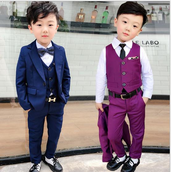 Formal kids suit sets for boy costume enfant garcon marriage kids wedding suit blazer boys suits for weddings boys tuxedo 3pcs