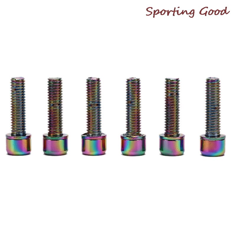 Meerdere Kleuren Fiets Stuurpen Schroef Aluminium M5x18mm Mtb Racefiets Fixed Gear Stuurpen Schroef 6Pcs: MC