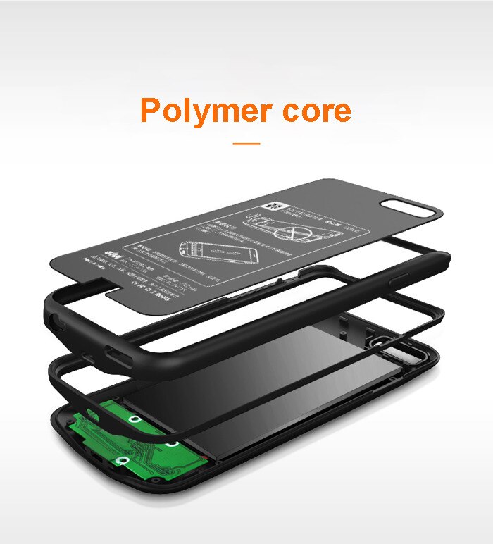 7200Mah Portable Power Bank Backup Pack Magnetische Externe Batterij Oplader Case Beschermhoes Voor Iphone 7Plus 8Plus 5.5Inch