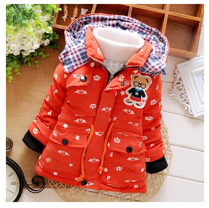 Veste mignonne pour bébé garçon | teddy bear, en coton: Orange / 9M