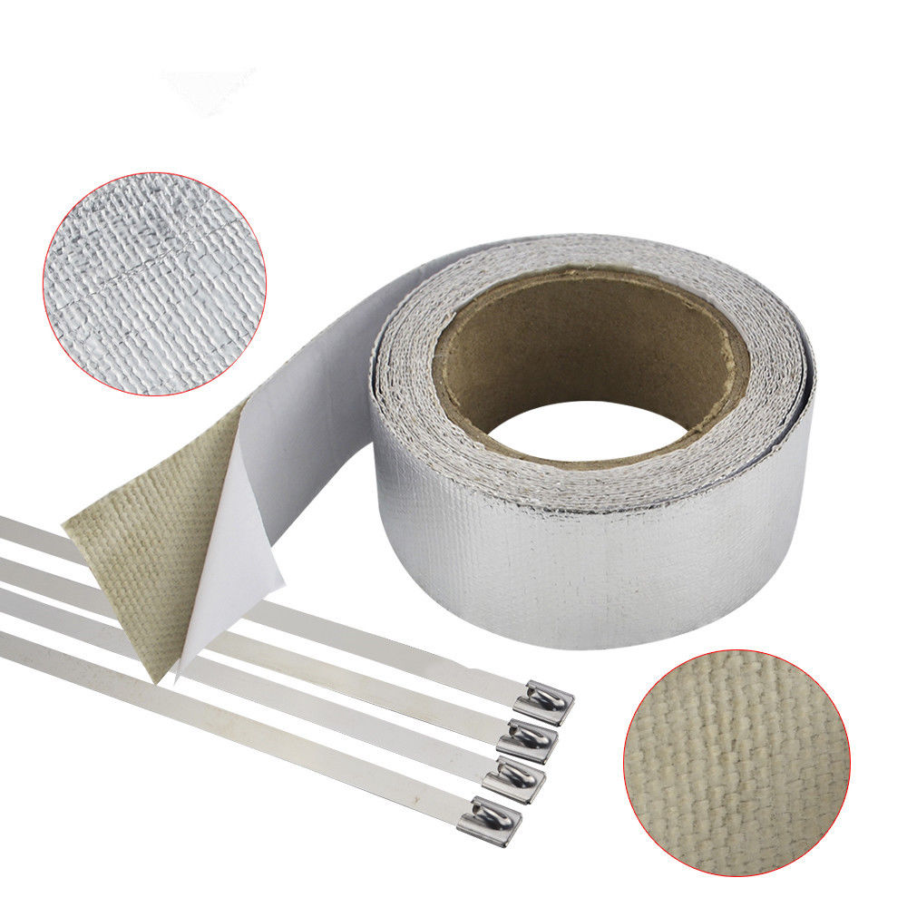 Aluminum Reinforced Tape Adhesive Backed Heat Shield Resistant Wrap For Intake