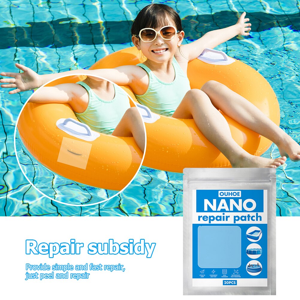 10/20/30Pcs Swimming Float Repair Patch Pool Inflatable Toys Adhesive Repair Tape Outdoor Swimming Pool Accessories