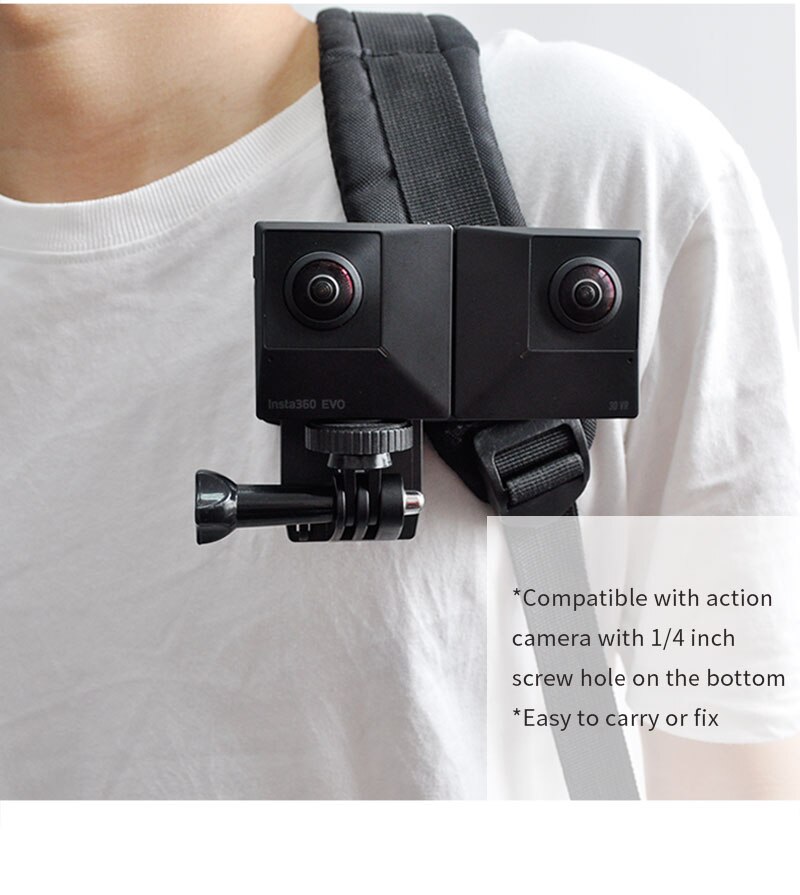Insta 360 one x evo action kamera udvidelse tilbehør rygsæk klipsæt til insta 360 one x & evo 360 kamera