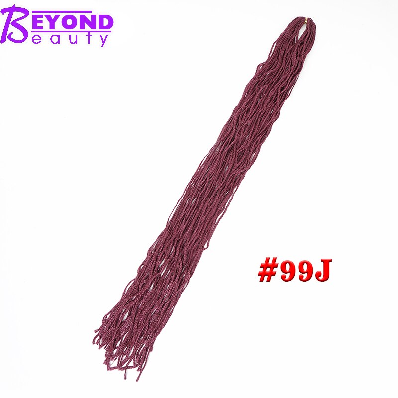 Box Braids Extensions Hair For Crochet Braids Synthetic Braiding Hair Micro Braid Crochet Hair Zizi Braids 50g / pack: #99J