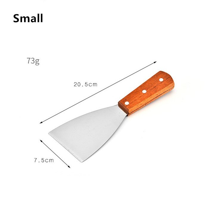 Rvs Spatels Deeg Cutter Spatel Aardappel Mes Steak Schop Salade Schraper Chopper Pizza Peels Taart Bbq Bakken Tools: Small