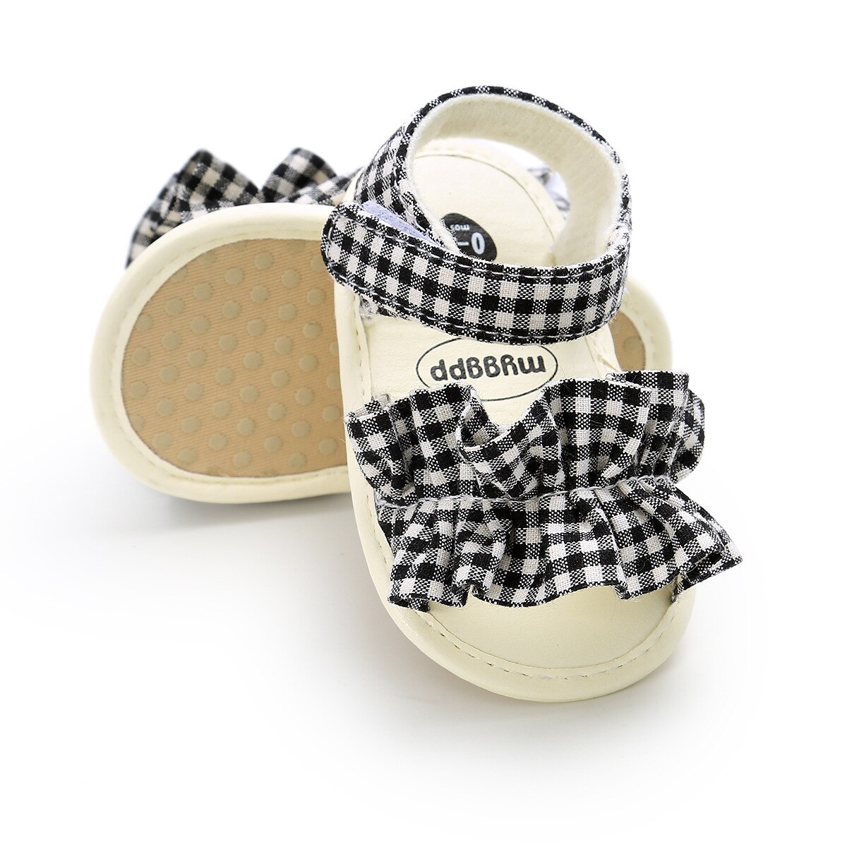 neue Baby Mädchen Sandalen Weichen Säuglings Erste Wanderer Schuhe Polka Dot Bowknot Plaid Gestreiften Prinzessin Schuhe