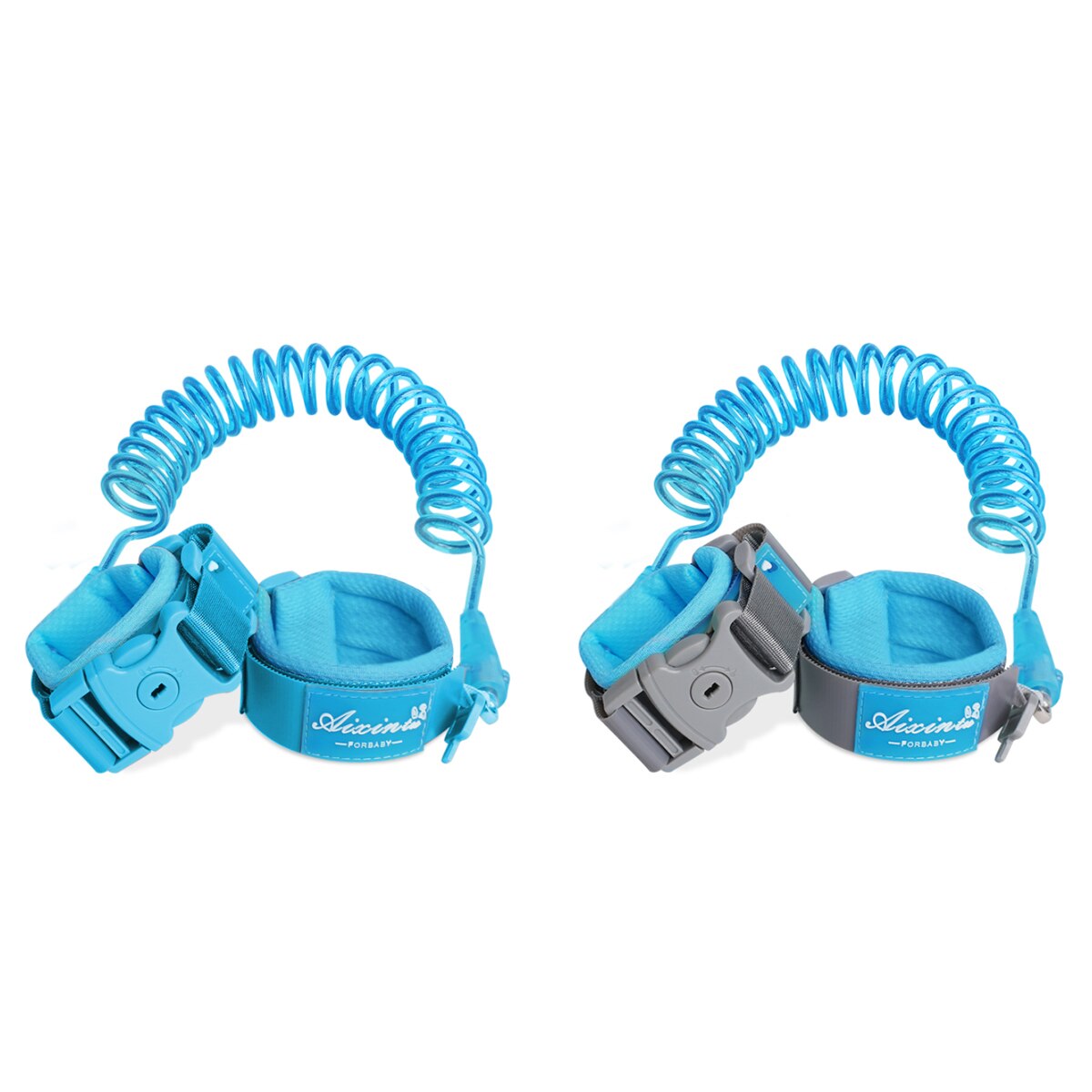 Child Safety Harness Leash Anti Lost Wrist Link Traction Rope For Baby Kids: Blue / 2.5m with a lock