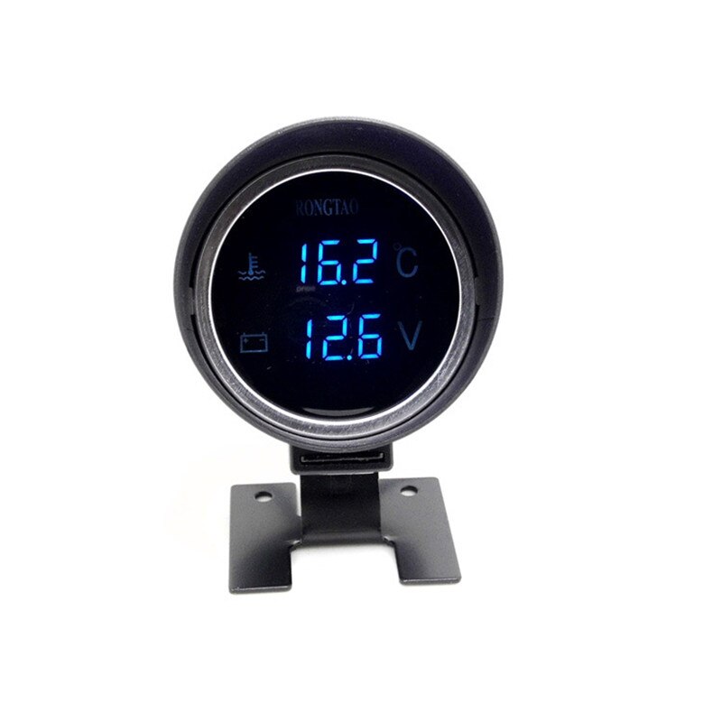 Dc 12v/24v bil lcd digital voltmeter vatten temp mätare med sensor integrerad kombination av spänning och vattentemperatur