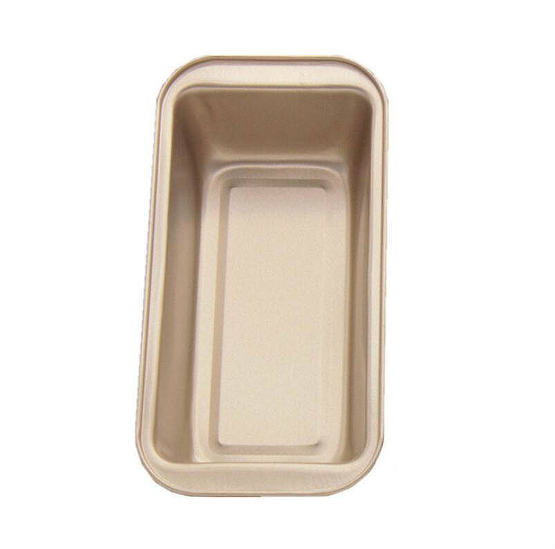 Herramienta para hornear Rectangular para oro tostadas de pan de molde horno pastel casero herramientas de cocina para hornear de acero al carbono rectángulo hacer pan: Gold Uncovered