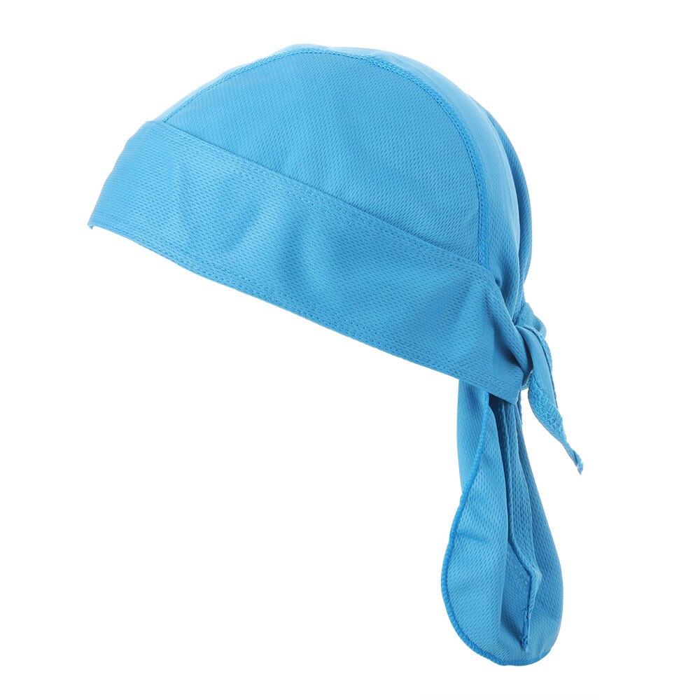 Atmungsaktive Radfahren Kappen Kühlung schnell trocken Bandana Pirat Deckel Fahrrad Kopftuch Polyester Reiten Hütte Stirnband Sport Liefert: Blau