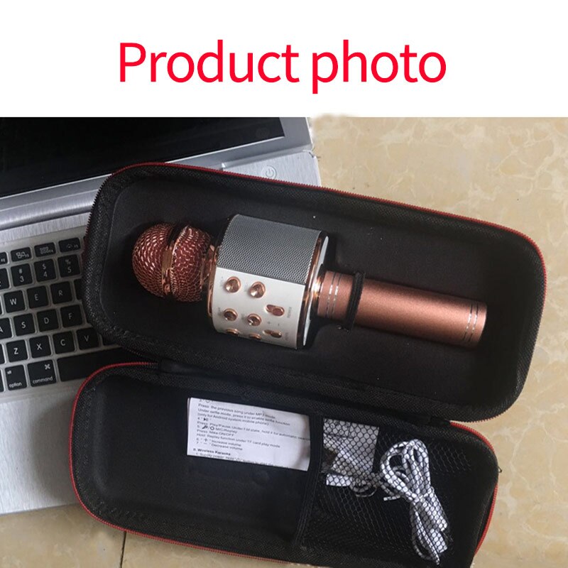 Ws858 Mikrofon Leder Tasche Verpackung Kasten Mikrofon Lagerung Tasche Mikrofon Schutzhülle EVA Lagerung Kasten Reißverschluss Tasche