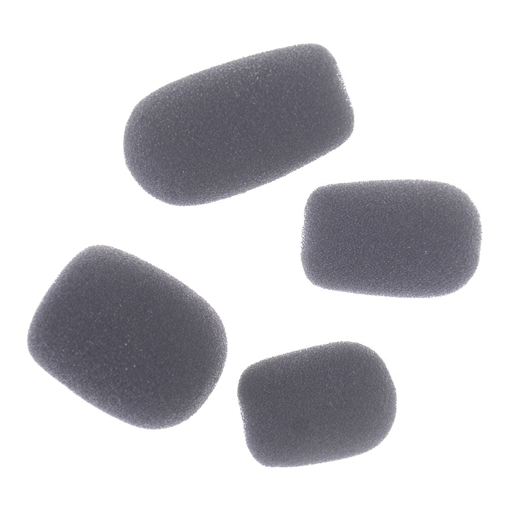 10PCS Microphone Headset Grill Windscreen Sponge Foam Black Mic Cover