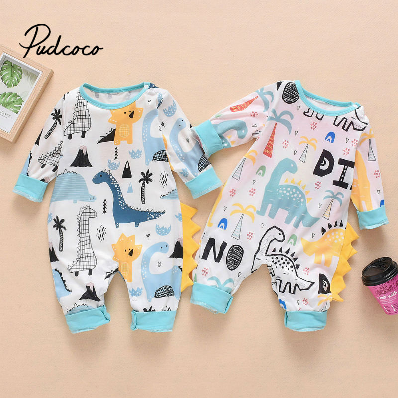 Pudcoco printemps automne bébé combinaisons 0-24M bébé enfants garçon fille infantile coton barboteuse combinaison vêtements tenue enfant en bas âge bébé