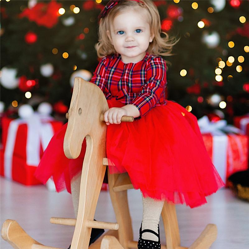 Family Matching Mother Daughter Dresses Christmas Mommy and Me Clothes Plaid Princess tutu Baby Girl Dress Long Sleeve Vestidos