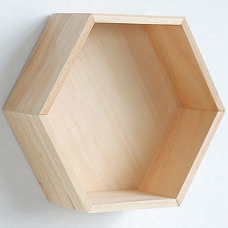 Abfu-nordic stijl kinderkamer decoratie plank houten geel wit honingraat zeshoekige planken voor babykamer decoratie