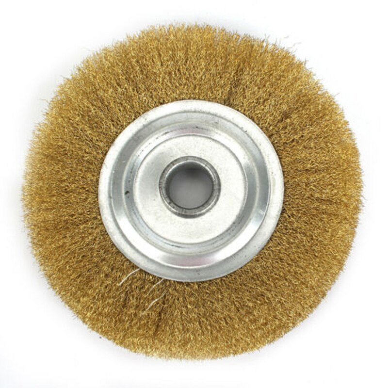 125mm/5 Inch Soft Copper Wire Wheel Brush For Deburring Descaling Polishing