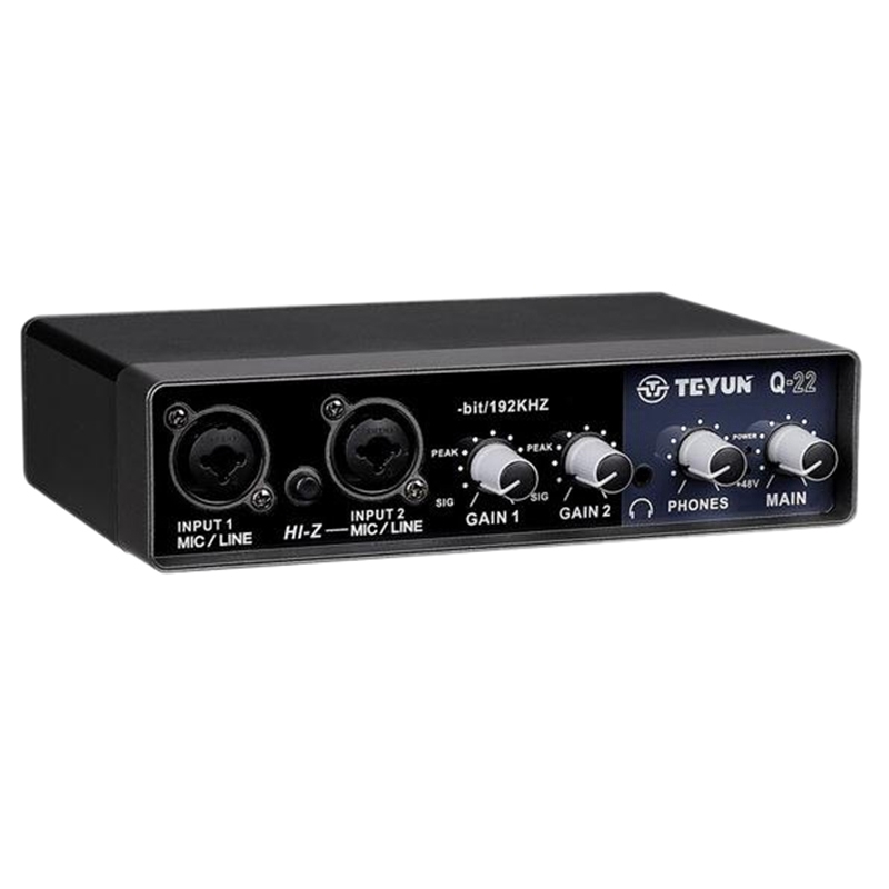 TEYUN Audio Interface Apple with Monitoring Live Recording interface de audio usb Sound Card For Studio Singing: Default Title