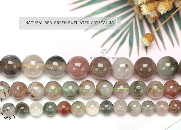 Verde Quarzo Rutilato Naturale Dei Capelli di Cristallo di Alta Qualità 6 8 10 12 MILLIMETRI Dimensione Perle di Creazione di Gioielli di Trasporto libero Fai Da Te branelli di fascino: 3A Rutilated Quartz / 11-12mm30pcs 1lot