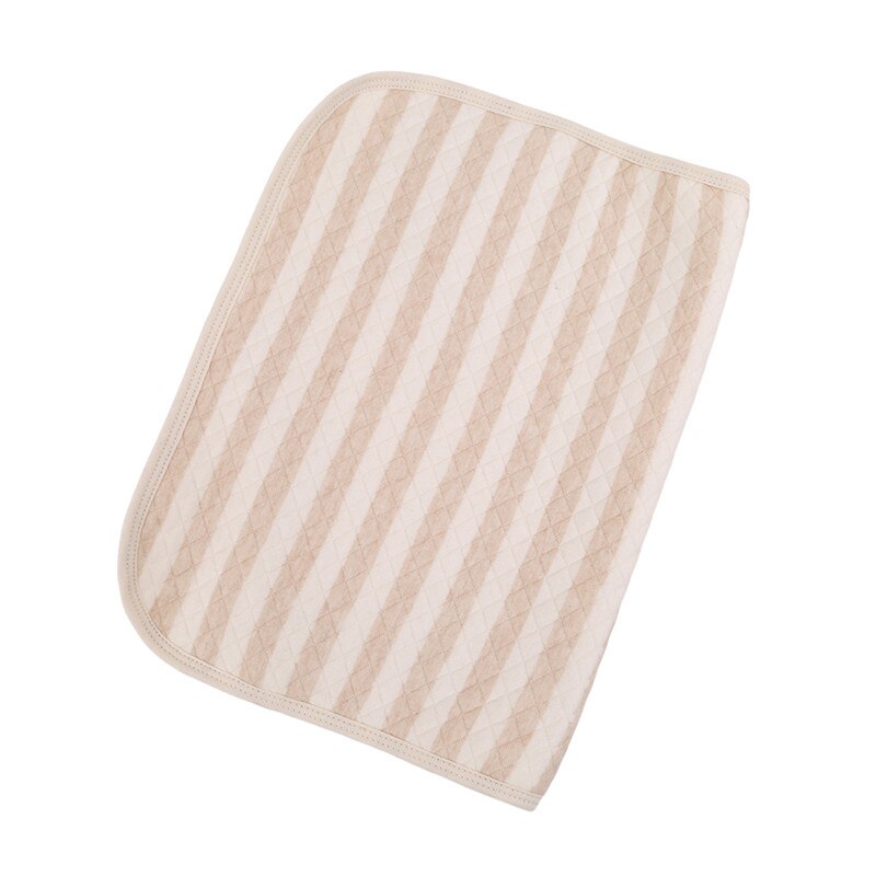 Een Stuk Bruine Streep Baby Waterdicht Urine Mat Wasbare Veranderende Tafel Voor Kinderen Reveiving Deken Baby Luierbak Cover: large