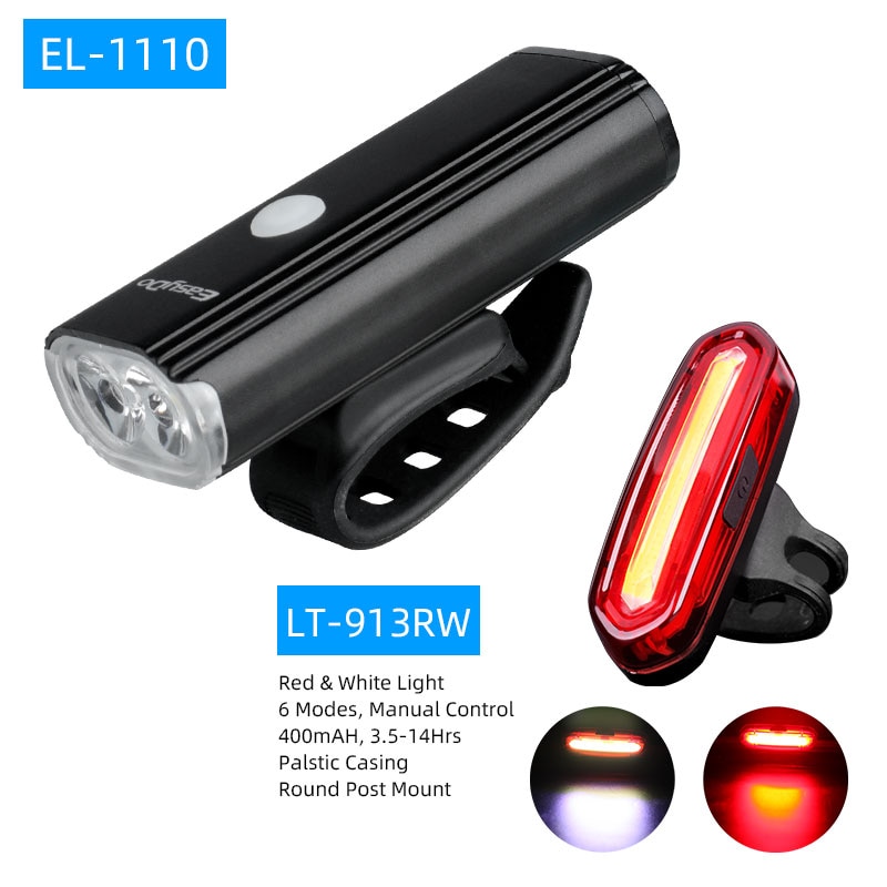 Easydo EL-1110 Dual XPG LED Headlight Alloy Housing 4400mAH Battery 1000Lumen 360 Degree Rotation Cycling Lighting Front Lantern: EL1110 Type B