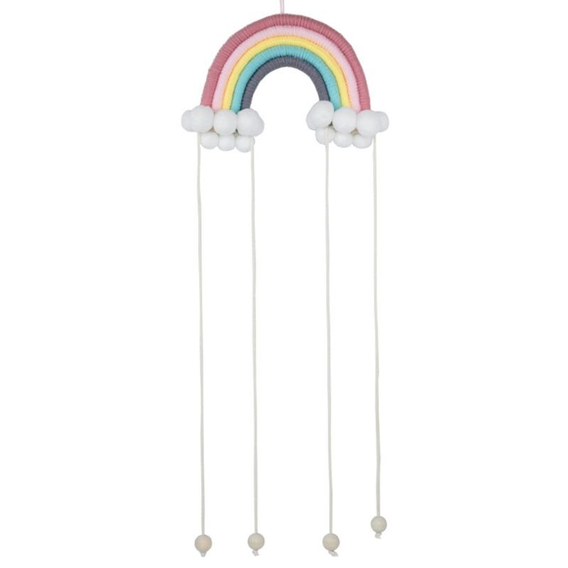 Nordique arc-en-ciel à la main tissage ornement enfants chambre tenture murale décoration de la maison T3LA: 6