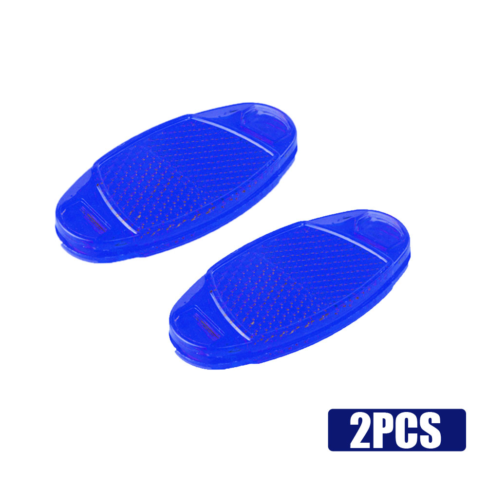 Reflectores nocturnos de montaje reflectante para llanta de rueda, luces intermitentes, Reflector de radios de bicicleta, luz de advertencia de seguridad, 2 uds.: Azul