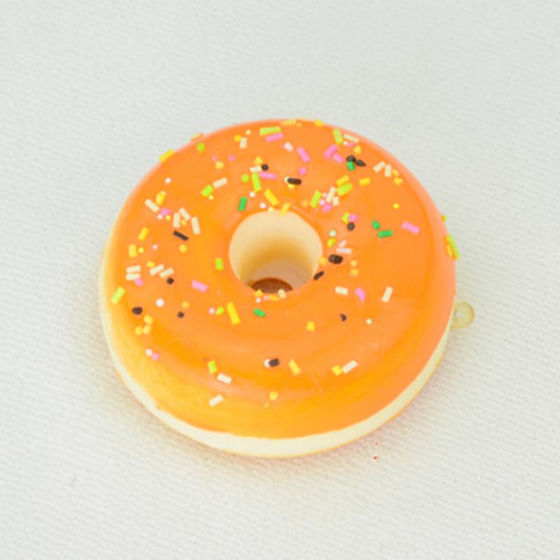 2PCS 5CM Artificial Mini Simulation Squishy Donut Kawaii Chocolate Noodles Sweet Roll Pretend Toys Kitchen Toys