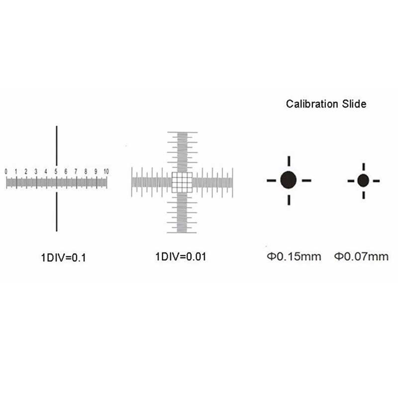 0.01mm Calibrate Microscope Slide Stage Micrometer Calibration with 4 Scales