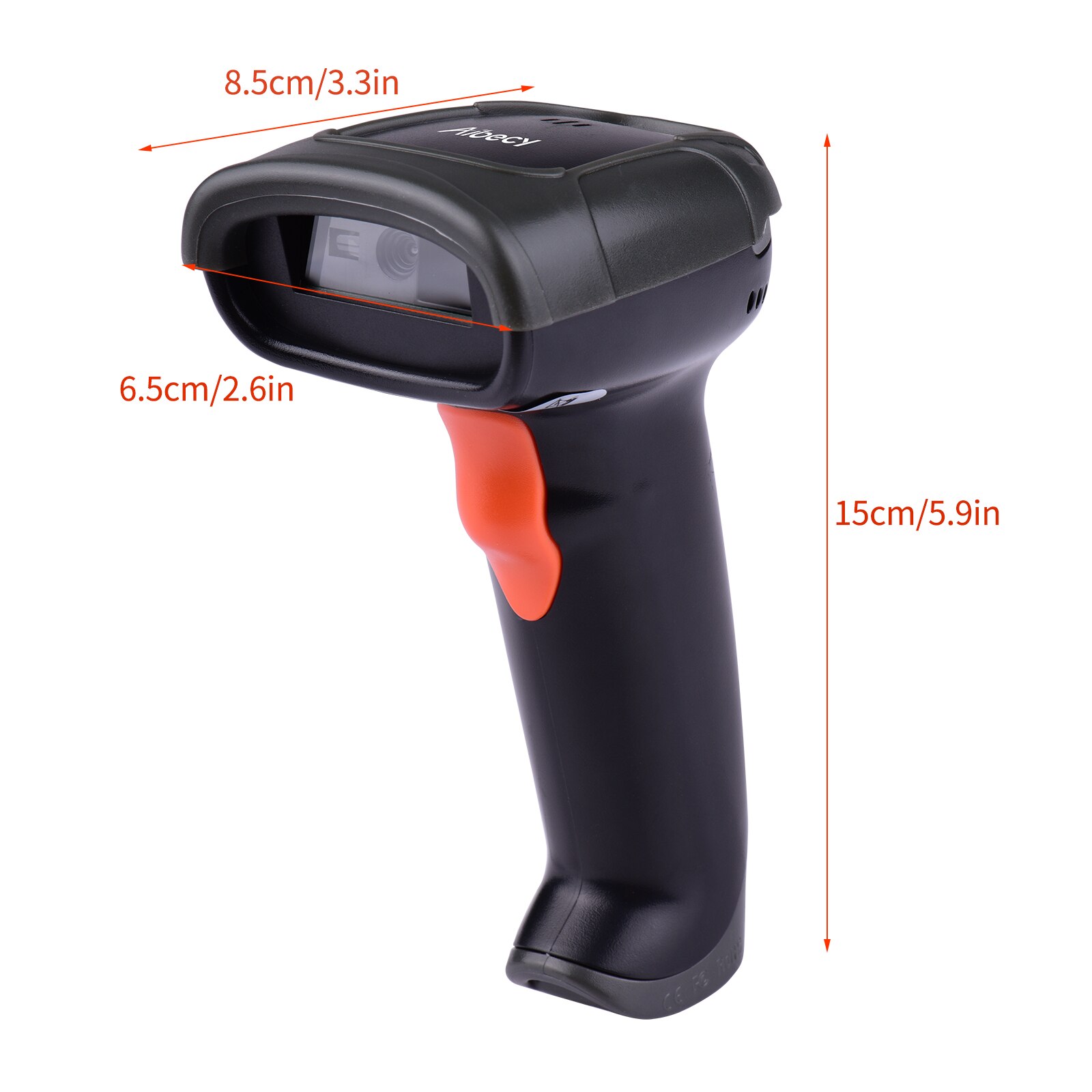 Aibecy Handheld USB Wired 1D2D/QR Barcode Scanner Bar Code Reader Manual Trigger/Auto Continuous Scanning Support Screen Code: SC-568-2D
