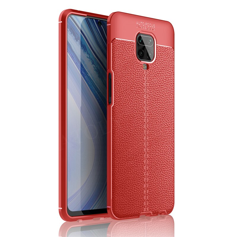 For Xiaomi Redmi Note 9S Case Cover Leather Soft Silicone Back Cover Redmi Note 9 S Pro Max Phone Bumper Case For Redmi Note 9S: For Redmi Note 9S / Red