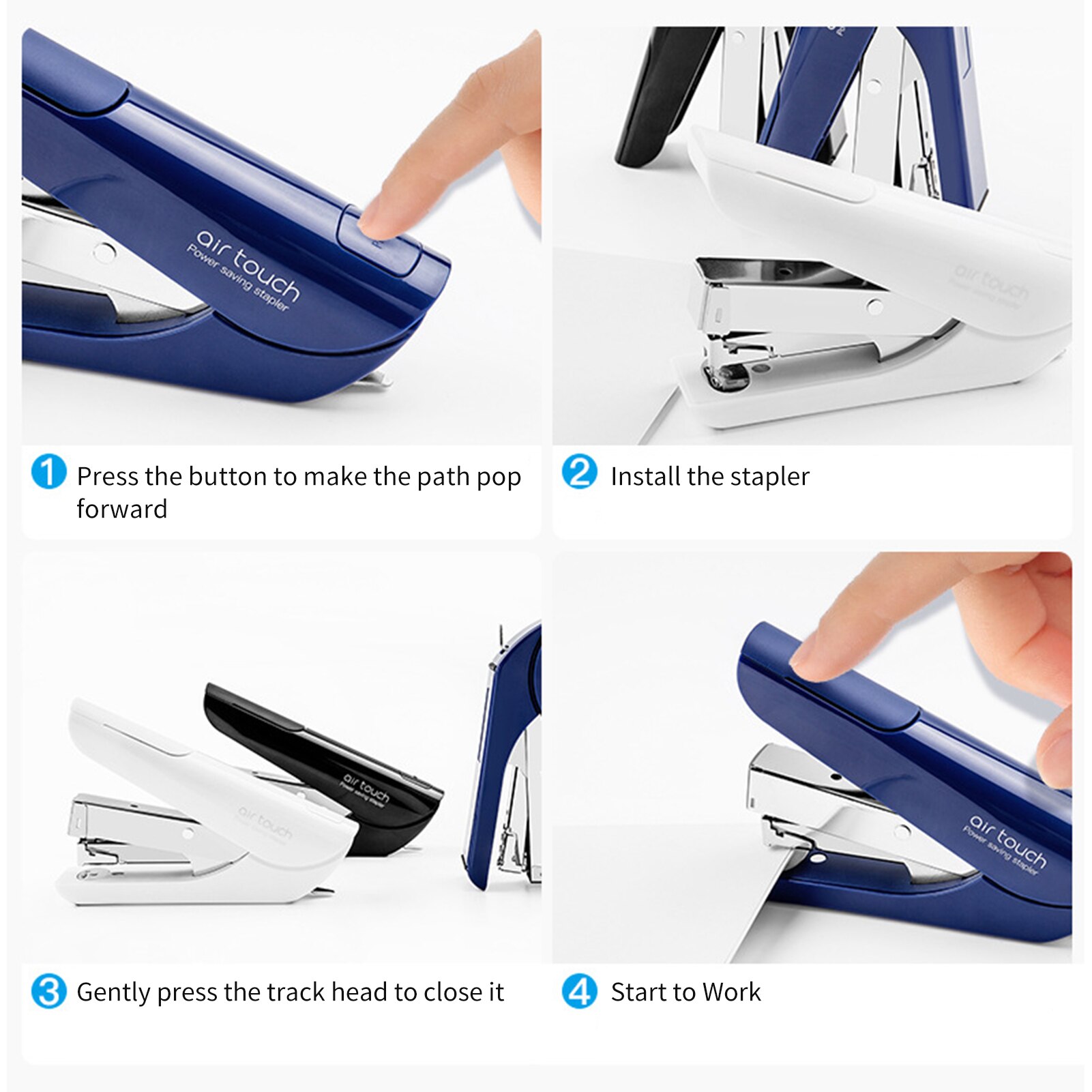 Desktop Stapler 20-40Sheet Capacity for Paper Binding Reduced Effort Suitable for 24/6 26/6 Staples for School Office Supplies