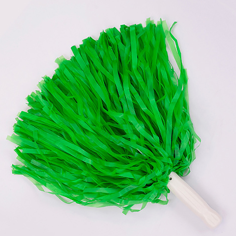 1PC 25CM Cheer Dance Sport Competition Cheerleading Pom Poms Flower Ball For for Football Basketball Match Pompon Children Use: Light Grey