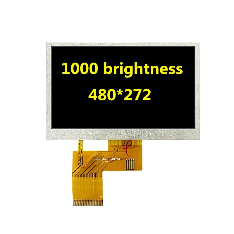 IPS vue complète 4.3 pouces 1000 haute luminosité 480*272 TFT écran LCD pas d'écran tactile