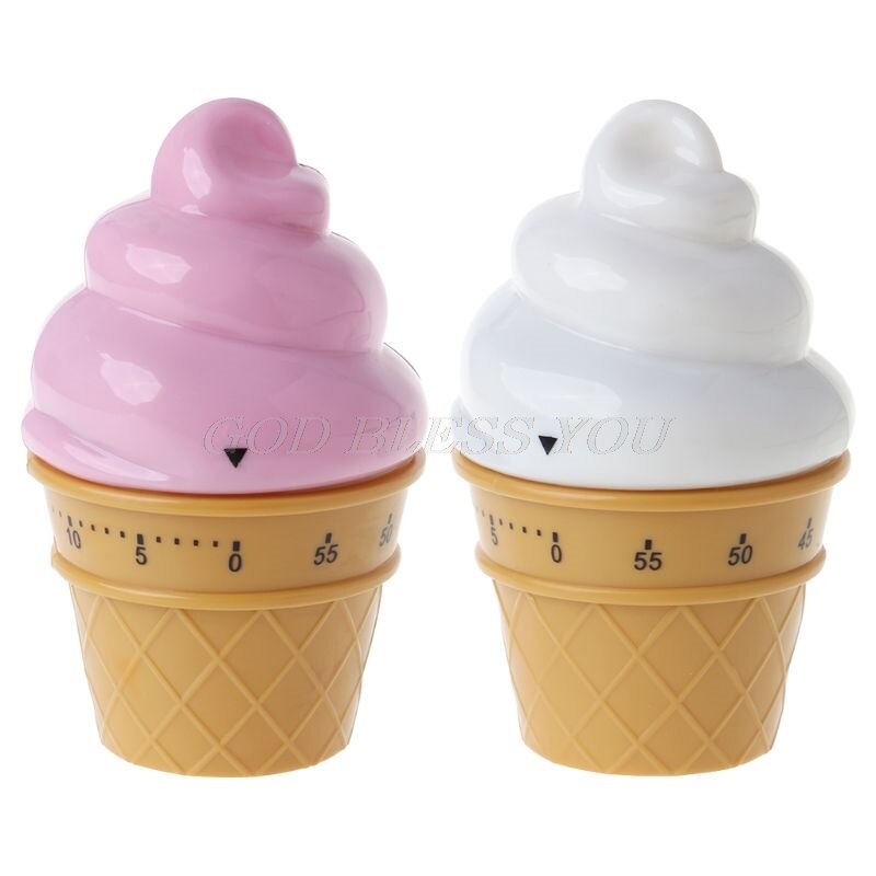 Ice Cream Mechanical Kitchen Timer Cooking Countdown Timer Clock Kitchen Gadgets Tool