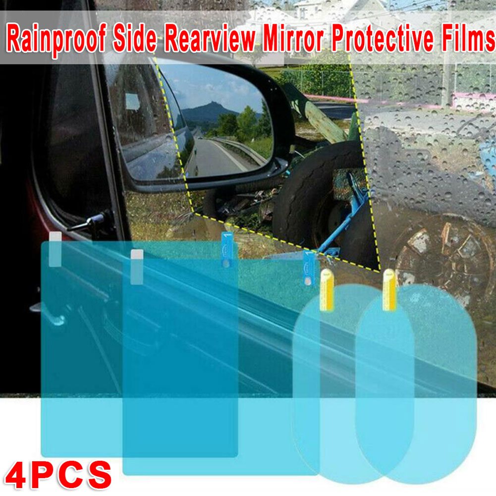 4 stücke Auto Rückspiegel Seite Fenster Glas Anti-Nebel-Film Regen Schutz Langlebig Und Praktische Haustier und Nano beschichtung Material