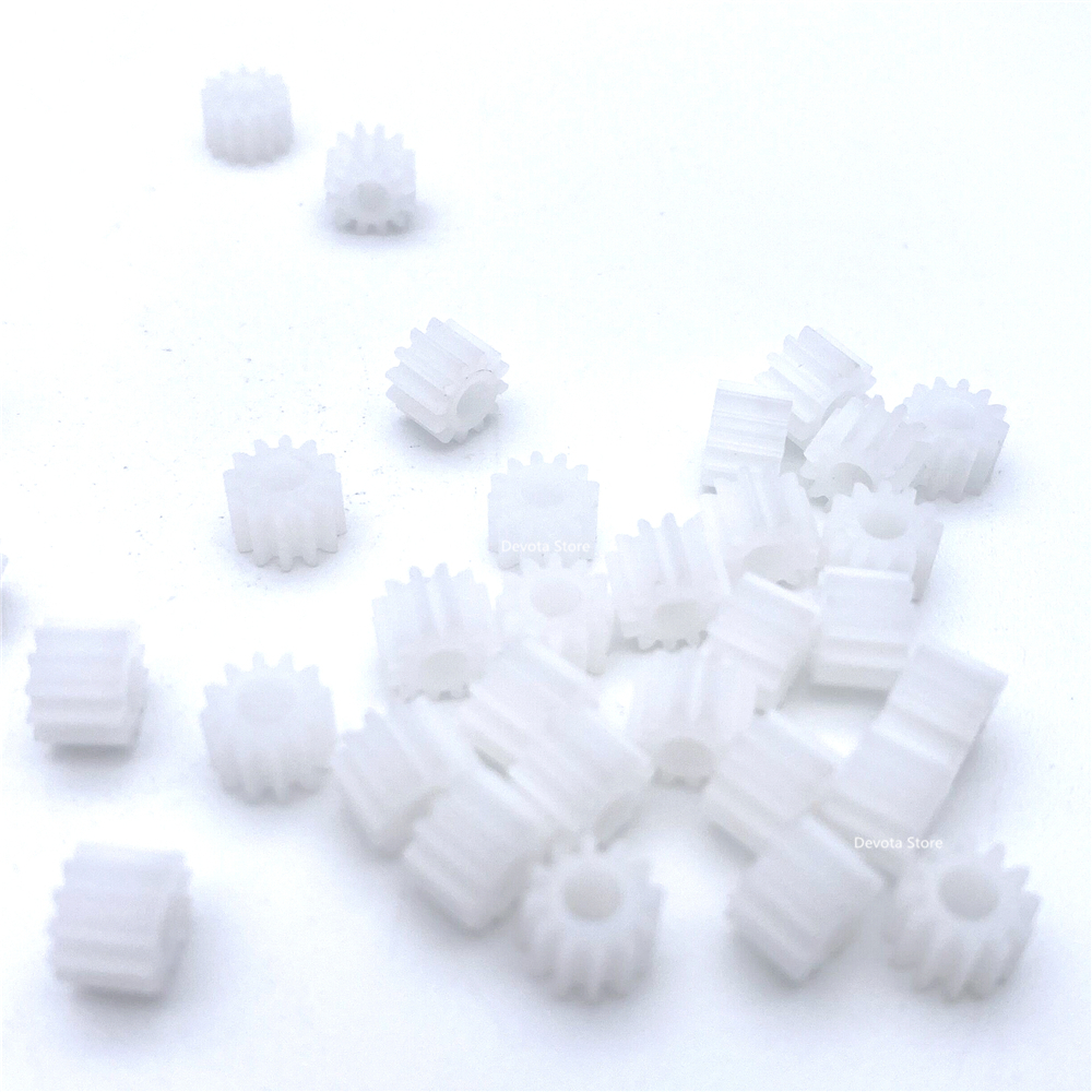 0.5m 8/9/10/11/12/13/14/15/18- tänders gör-det-själv-motor plastväxel 0.5/2/3mm- hålsdiameter