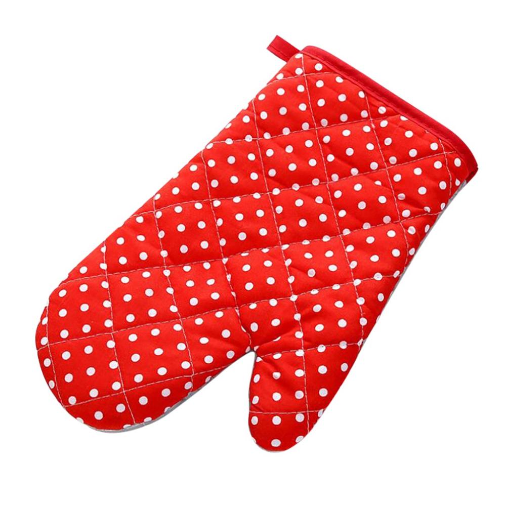 1 Stuk Warmte En Hittebestendige Magnetron Oven Handschoen Handschoen Oven Isolatie Pad Oven Handschoen Keuken Handschoen Fd: Red