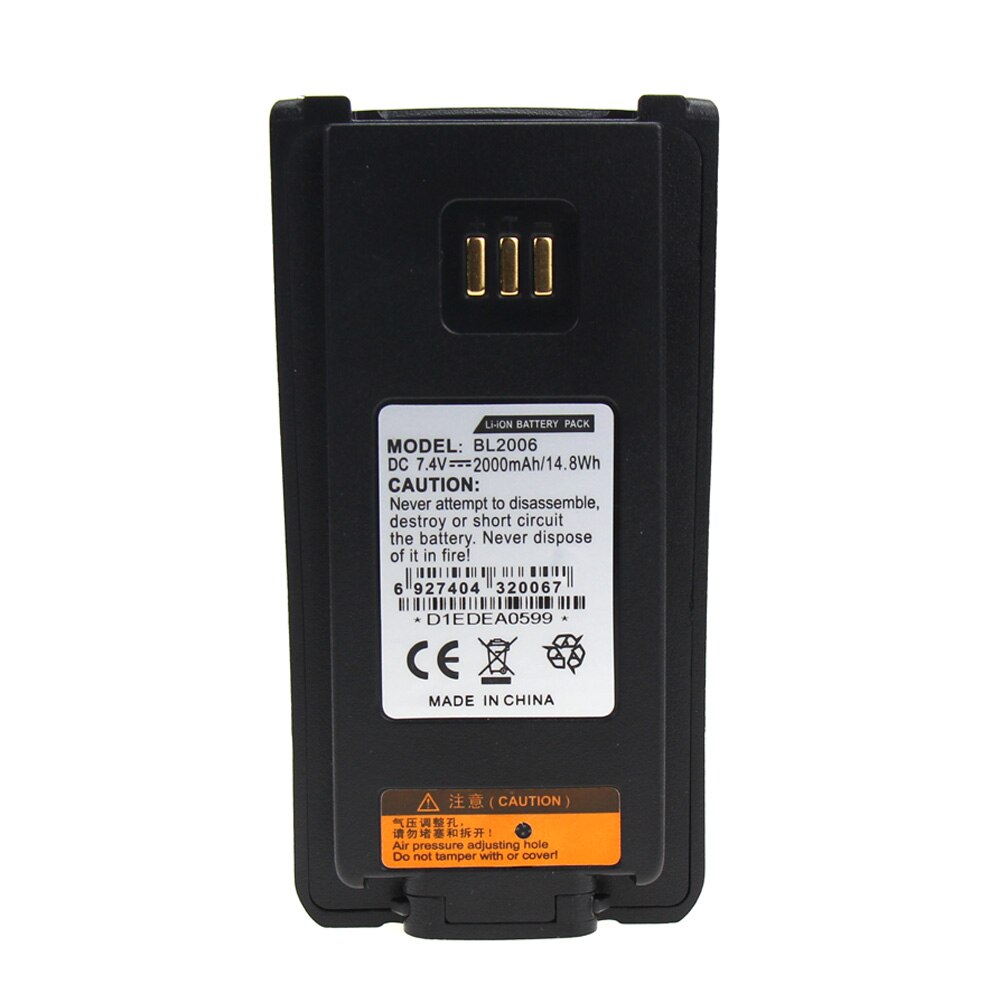 2X BL2006 Vervanging Twee Manier Radio Batterij voor Hytera PD700 PD780 BL2503 PD705 PD705G PD785 PD785G BL2006 Radio, 2000mAh