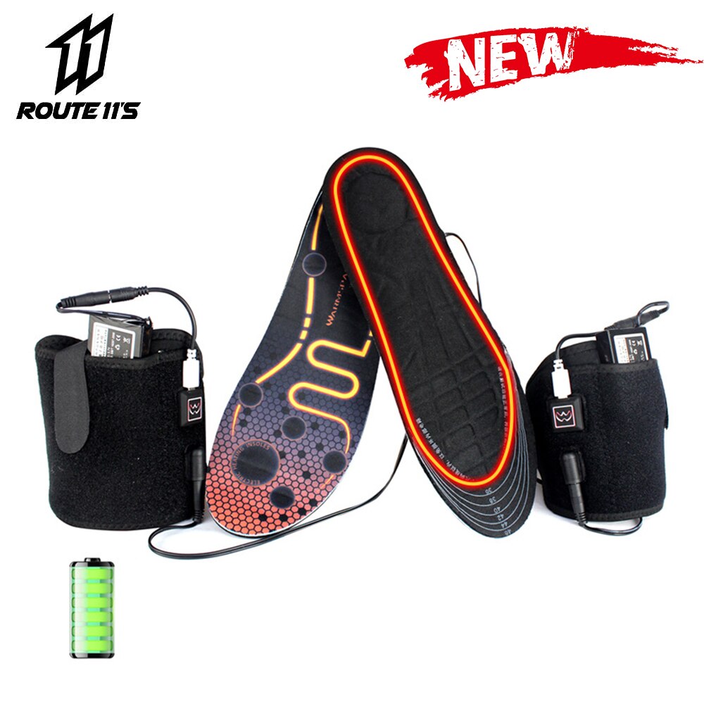 Motorrad Stiefel Beheizte Einlegesohlen Batterie angetrieben Anhaltende Halten Warme Winter Thermische Moto Motorrad Schuhe Elektrische Heizung Einlegesohlen