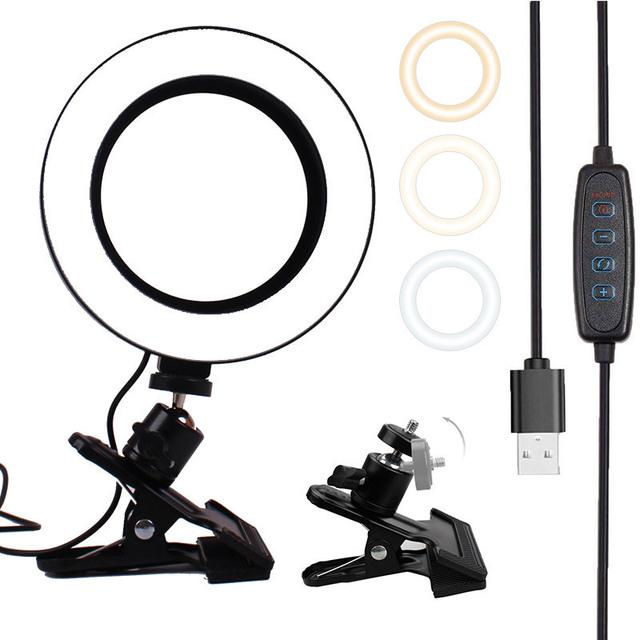 Photography Ring Light Tripod LED Ring Light Selfie Ring Light for Makeup Video Live Aro De Luz Para for Tik Tok Photo Studio: Normal 6inch