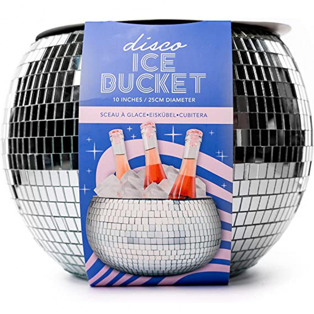 Seau à glace Flash en forme de boule Disco, prisme, charge, grande capacité, miroir en verre résistant au froid, seau à glace Disco, fourniture de fête