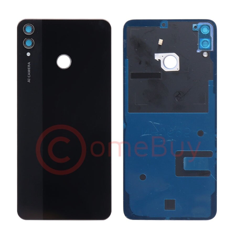 For Huawei Honor 8X Battery Cover Back Glass Panel Rear Housing Door+Camera Lens Replacement For Honor View 10 Lite VIEW10 Lite: Black With Lens