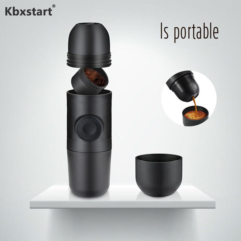 Hand Pressure Coffee Maker Espresso Cafetera Capsula Portable Manual Travel Mini Coffee Machine Maquina Cafe Portatil 8Bar